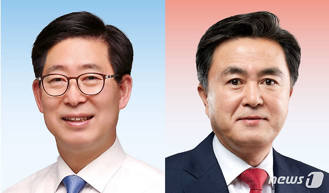 더불어민주당 양승조(왼쪽), 국민의힘 김태흠 충남지사 후보. ©News1 윤주희 디자이너