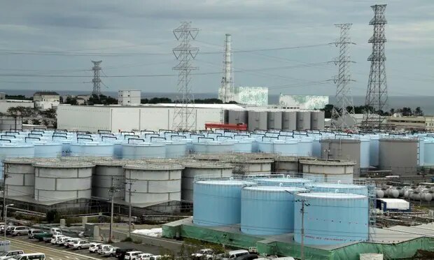 후쿠시마 제1원전 사고 이후 보관되어 있는 방사능 오염수.
