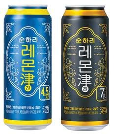 야외서도 간편하게 즐길 수 있 는 ‘클라우드 생 드래프트’ ‘순 하리 레몬진’ ‘마주앙’ 제품(왼 쪽부터). [사진 롯데칠성음료]