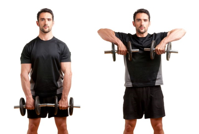 업 라이트로우(Upright Row)는 어깨 근육을 단련하고 싶을 때 하면 좋은 동작이다./사진=게티이미지뱅크