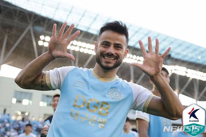 [서울=뉴시스]대구 세징야 50-50 가입. (사진=프로축구연맹 제공)