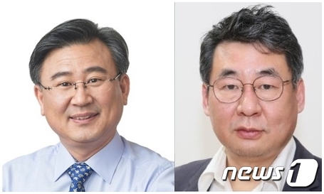 왼쪽부터 천호성 김윤태 후보© 뉴스1