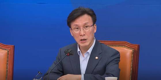 더불어민주당 김민석 의원(민주당 선대위 총괄본부장)〈사진=JTBC〉