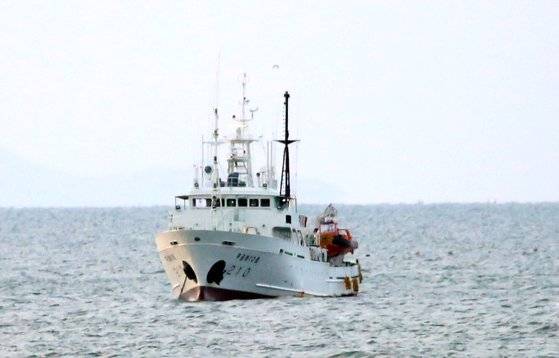 북한에서 피살된 전 해수부 공무원 이모씨가 탔던 어업지도선 무궁화10호. [연합뉴스]