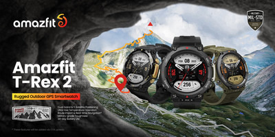 Amazfit T-Rex 2 rugged outdoor GPS smartwatch