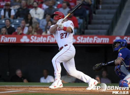 마이크 트라웃은 최근 타격감이 좋다. 사진=ⓒAFPBBNews = News1