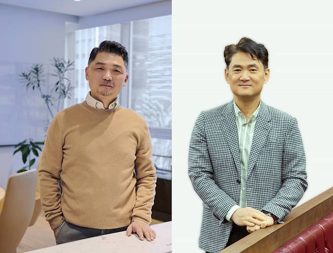 Kakao founder Kim Beom-su (left) and Bear.Better. CEO Kim Jeong-ho (Kakao, Brian Impact foundation)
