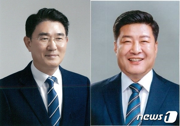 노관규 무소속 순천시장 후보(왼쪽). 오하근 더불어민주당 후보.