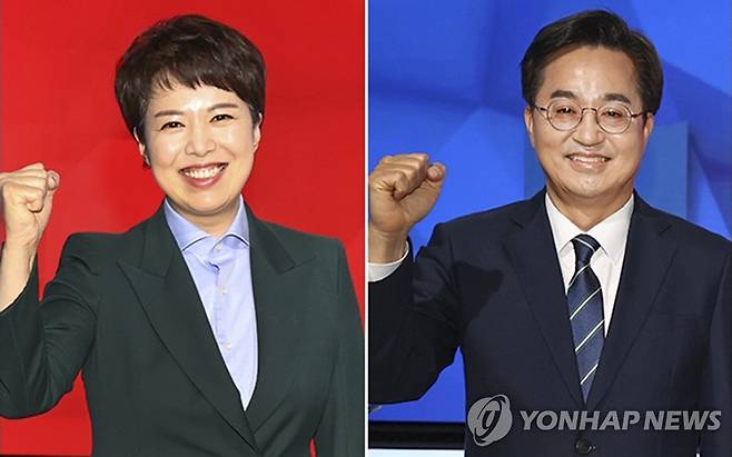 국민의 힘 김은혜 후보와 더불어민주당 김동연 후보 6·1 지방선거 경기지사 자리를 놓고 맞붙은 국민의힘 김은혜 후보와 더불어민주당 김동연 후보.