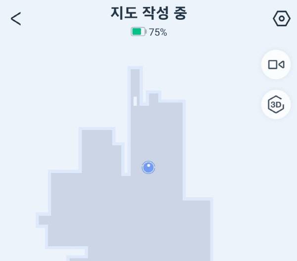 에코백스 디봇 X1 옴니가 퀵매핑으로 집안 지도 얼개를 그린 모습. 로봇청소기가 다니면서 사물을 인식해 만들었다. 정옥재 기자