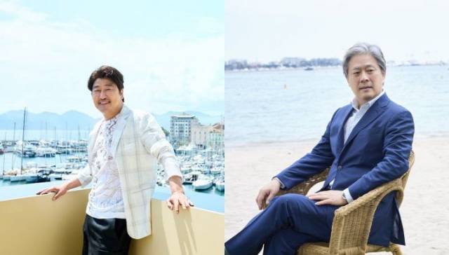 송강호(좌), 박찬욱 감독 / 사진=CJ ENM 제공