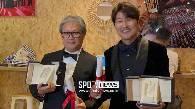 ▲ 박찬욱 감독(왼쪽), 송강호. ⓒ강효진 기자