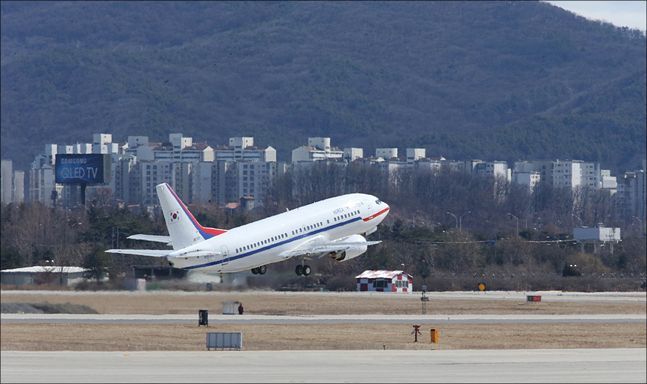 특별기가 경기 성남 서울공항에서 이륙하고 있다(자료사진). ⓒ사진공동취재단