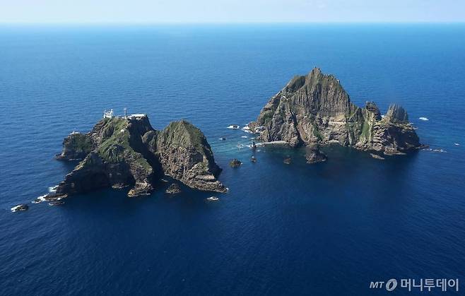 동해상공에서 바라본 독도 전경. /사진=머니투데이DB
