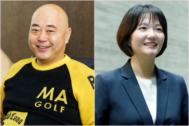 남궁훈(왼쪽) 카카오 대표와 최수연 네이버 대표.