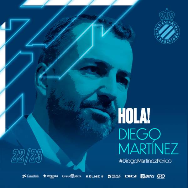 RCD 에스파뇰의 새 감독으로 부임한 디에고 마르티네스. 사진｜RCD 에스파뇰