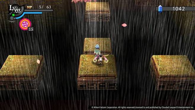 떨어지면 다시 시작. 점프 액션의 비중이 높다