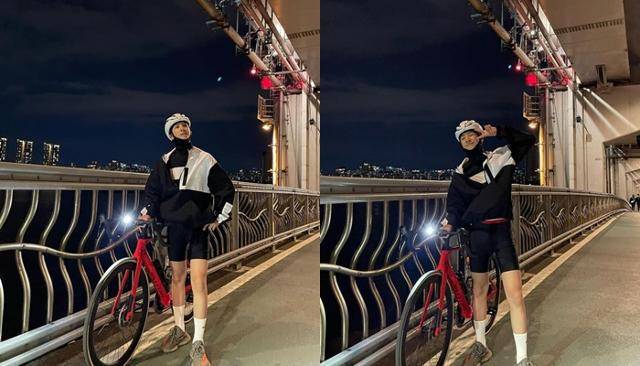 정동원은 한강을 찾아 라이딩을 했다. 정동원 SNS