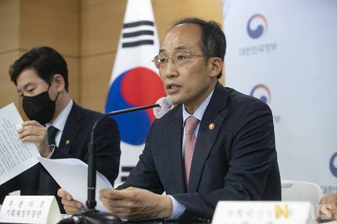 윤석열 정부에서 경제부총리 겸 기획재정부 장관에 임명된 추경호 의원.&nbsp; &nbsp;사진=임형택 기자