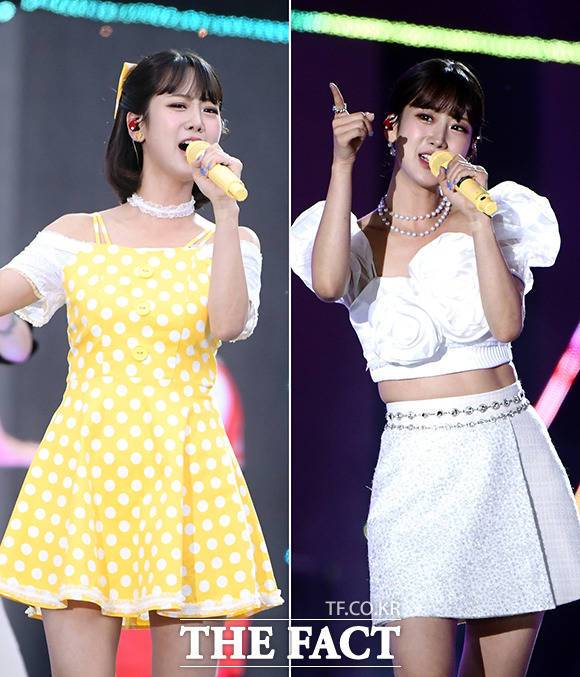 가수 강혜연이 19일 오후 서울 송파구 서울올림픽주경기장에서 열린 '제1회 드림콘서트 트롯'에서 공연을 펼치고 있다. /이선화 기자