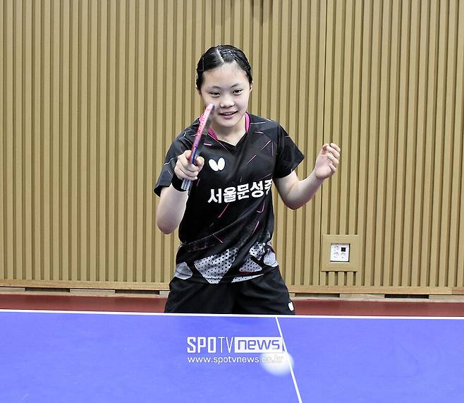 ▲ 유예린 ⓒ독산고 탁구전용체육관, 스포티비뉴스