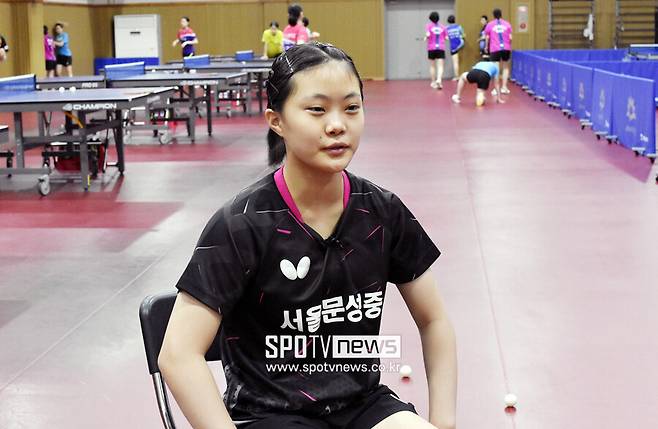 ▲ 유예린 ⓒ독산고 탁구전용체육관, 스포티비뉴스