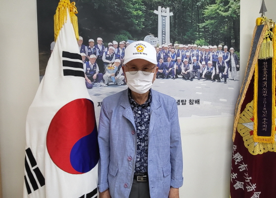 ▲한국전쟁 소년병 참전유공자 김인환(89) 옹ⓒ프레시안(박종현)
