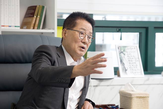 6월21일 시사저널과 인터뷰를 하는 박지원 전 국정원장 ⓒ시사저널 이종현