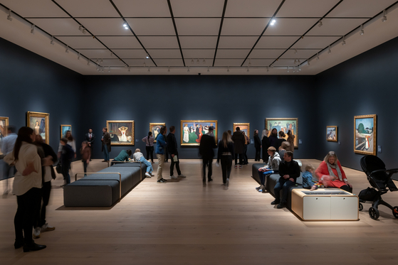 6월 11일 개관한 북유럽 최대 규모의 노르웨이 국립박물관 2층에 위치한 '뭉크의 방'에는 노르웨이 작가 에드바르 뭉크의 '절규'외 17점의 뭉크 작품이 모여 있다. [사진 이완 반]