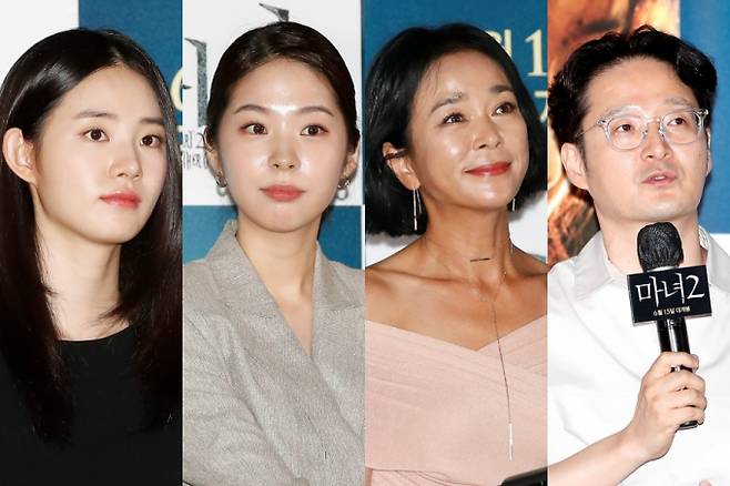 박스오피스 2위를 달리고 있는 영화 마녀 Part2. The Other One(이하 마녀 2)'에 출연한 배우들이 개봉 2주차를 맞아 두번째 무대 인사로 관객을 만난다. 사진은 배우 신시아, 서은수, 조민수와 박훈정 감독(왼쪽부터)이 지난 7일 서울 용산 cgv에서 열린 영화 '마녀2' 기자간담회를 하는 모습. /사진=뉴스1