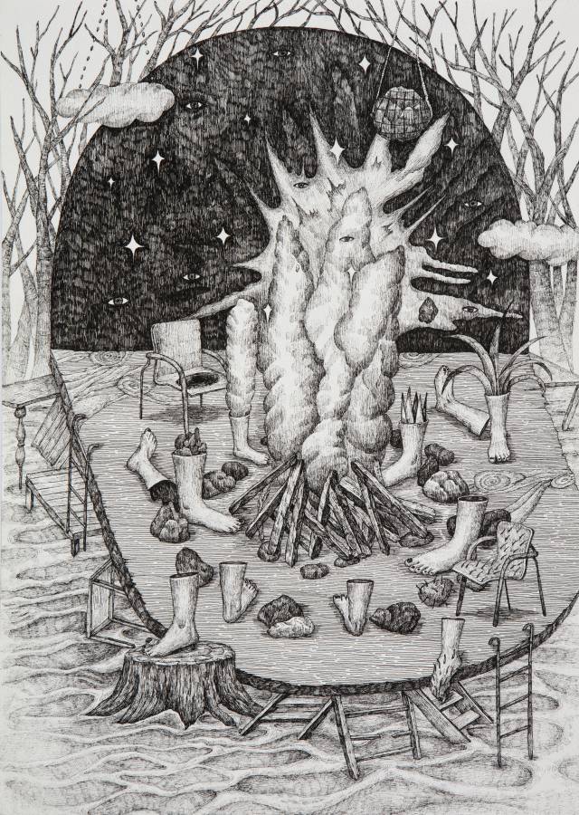 박미라 작가의 '걷다가 멈춘 곳' /사진제공=두남재아트센터