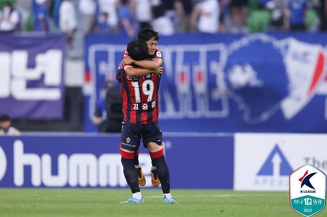 ▲ 수원FC 이승우가 수원삼성을 상대로 골맛을 봤다. ⓒ한국프로축구연맹