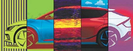 기아가 선보인 NFT(대체불가토큰) 작품 중 '오퍼짓 유나이티드 오브 EV6(Opposites United of EV6)'. 기아 제공