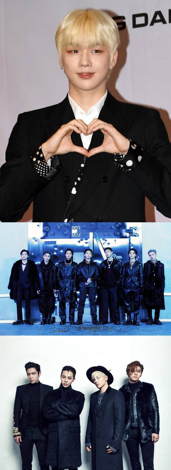 강다니엘, 방탄소년단, 빅뱅 /사진=텐아시아 DB, 빅히트 뮤직, YG엔터테인먼트