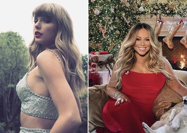 팝스타 테일러 스위프트(왼쪽)와 머라이어캐리/ 인스타그램