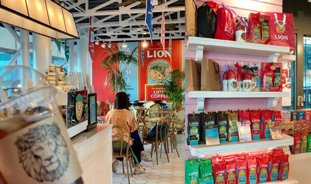 하와이풍 인테리어로 꾸민 '하와이코나사자커피'