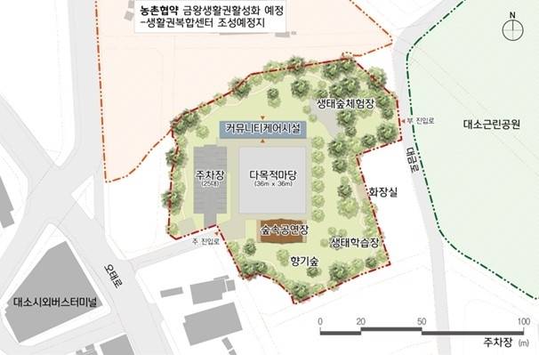 [음성=뉴시스] 대소면 농촌공간정비 사업 계획도. (사진=음성군 제공) photo@newsis.com *재판매 및 DB 금지