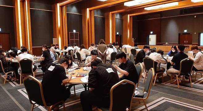 배재대 학생상담실이 주말 동안 무주 덕유산리조트에서 성공적인 대학 생활 적응을 위한 '워크숍'을 진행했다.(사진=배재대학교 제공) *재판매 및 DB 금지