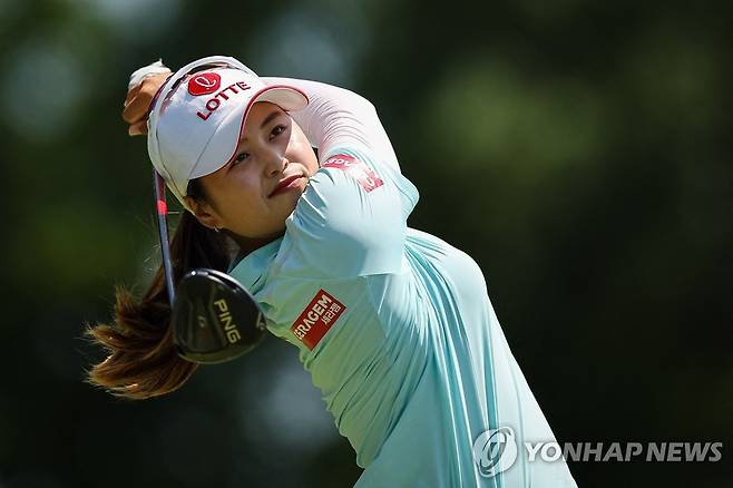 최혜진의 여자 PGA 챔피언십 최종 라운드 경기 모습 [Scott Taetsch-USA TODAY Sports/로이터=연합뉴스]