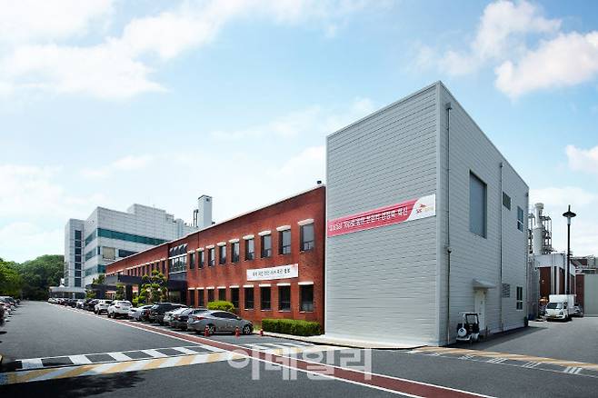 SiC 웨이퍼 생산라인 증설 중인 SK실트론 구미2공장 전경. (사진=SK실트론)