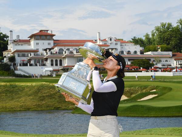 2022년 미국여자프로골프(LPGA) 투어 메이저 대회 KPMG 위민스 PGA챔피언십 우승을 차지한 전인지 프로. 사진제공=Montana Pritchard_PGA of America