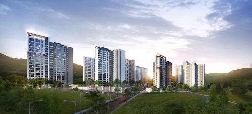 <장흥역 경남아너스빌 북한산뷰 투시도>