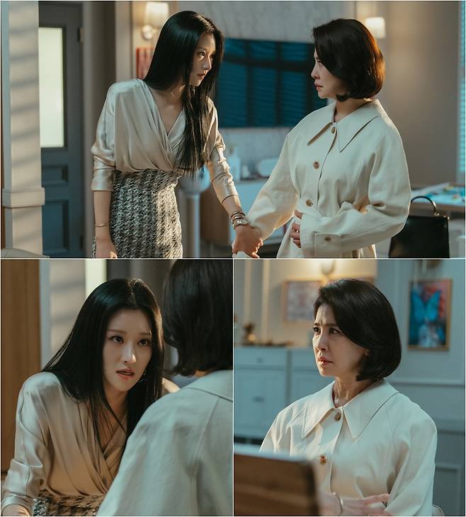 ‘이브’ 서예지가 이일화를 향한 적대감을 내비친다.사진=tvN 제공