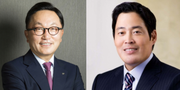 박현주(왼쪽) 미래에셋그룹 회장, 정용진 신세계그룹 부회장