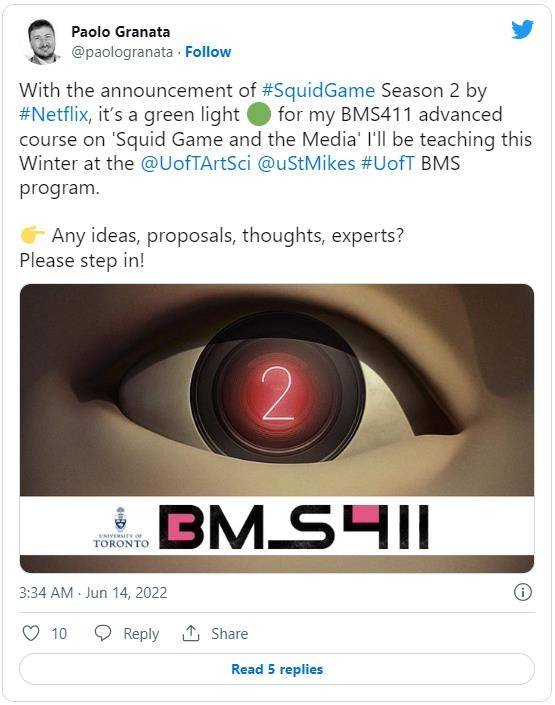 파올로 그라나다 부교수 트위터 [출처: UT 뉴스]