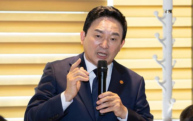 원희룡 국토부 장관 출입기자단 기자간담회/사진=국토부