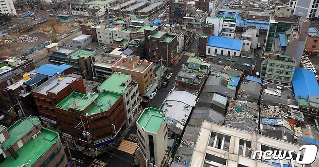 서울 영등포구 양평13·14구역 모습. © News1 구윤성 기자