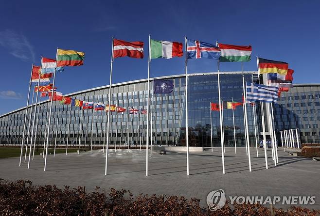 벨기에 브뤼셀에 있는 북대서양조약기구 본부 전경. 
[AP 연합뉴스 자료사진]