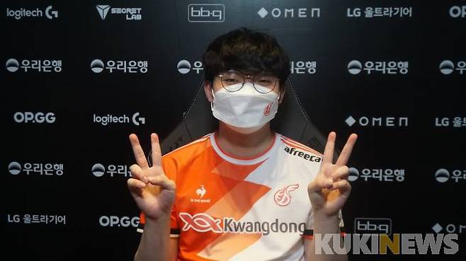 광동 프릭스 서포터 '호잇' 류호성.&nbsp; &nbsp;사진=강한결 기자