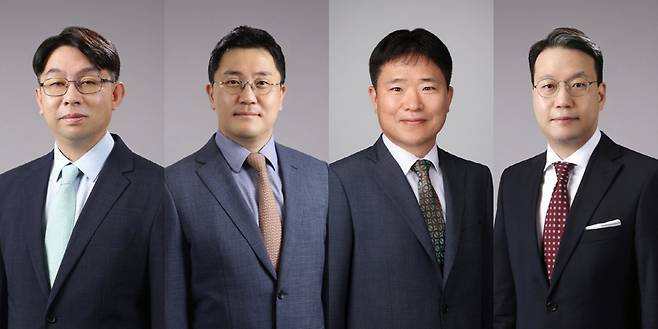 (왼쪽부터)김민찬 감사본부 파트너, 이창근 종합서비스 본부 파트너, 박종민 세무본부 파트너, 이현석 컨설팅 본부 파트너